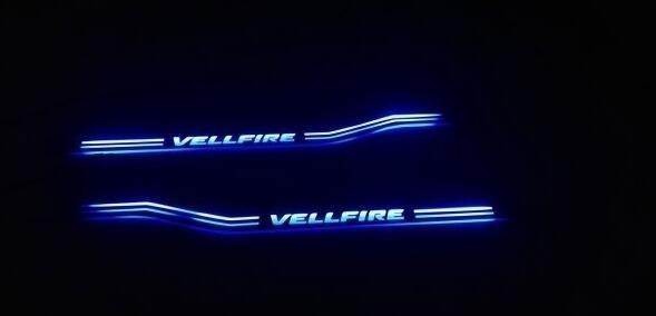 トヨタ 30系 アルファード スカッフプレート ブルー 発光