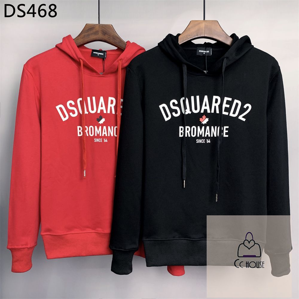 新品【Lサイズ】DSQUARED2 ディースクエアード BROMANCE SLOUCH HOODIE/ロゴ パーカー/ブラック/S71GU0546  S25516 瑞