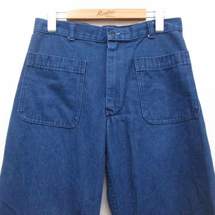 古着 ミリタリー ジーンズ レディース 90s ユーティリティ フ 紺 ネイビー デニム spe 25oct20 ボトムス ジーパン Gパン ロング