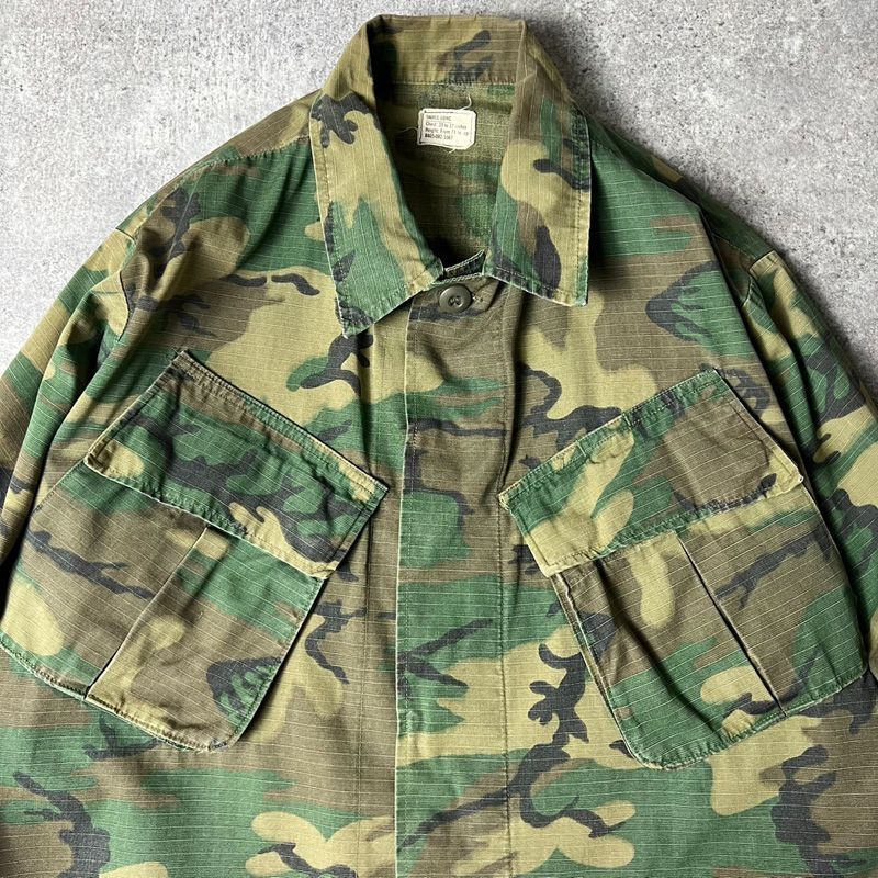 60s US ARMY 米軍実物 4th ERDL グリーンリーフ カモ ジャングル