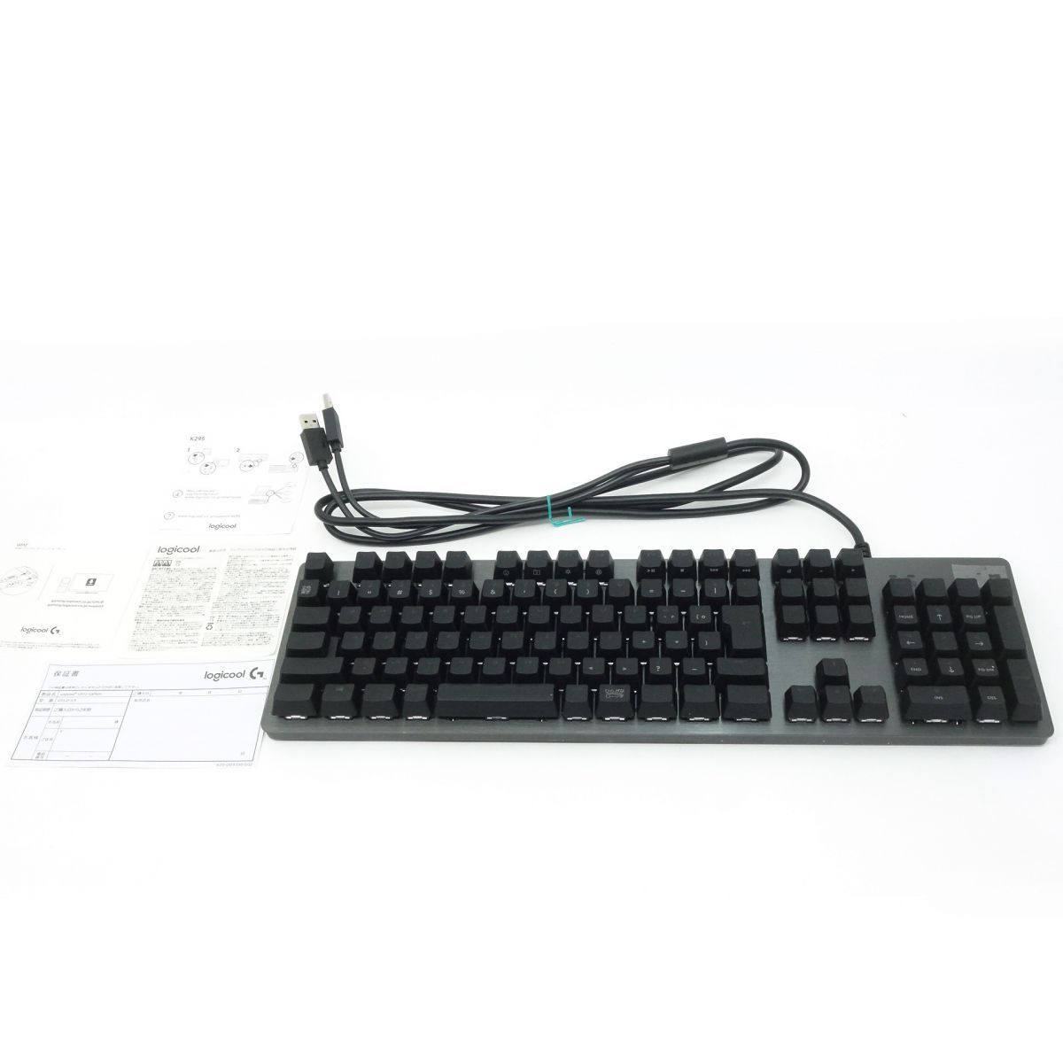 Logicool/ロジクール 有線ゲーミングキーボード G512r-LN リニア JIS配列 RGB USBパススルー 赤軸メカニカルキーボード ※中古