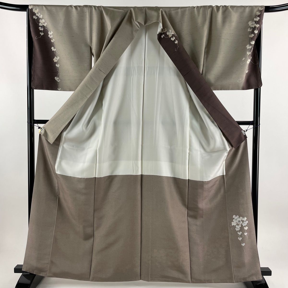 平和屋着物○上質な紬 菱繋ぎ 藍絣 正絹 逸品 AABA6662ck