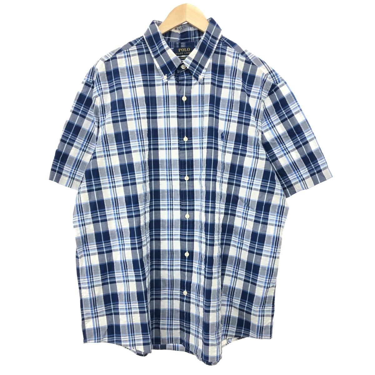 良好 POLO RALPH LAUREN ポロラルフローレン  モンゴメリー サイズ:XXL  ブルー  メンズ チェック　241011010414