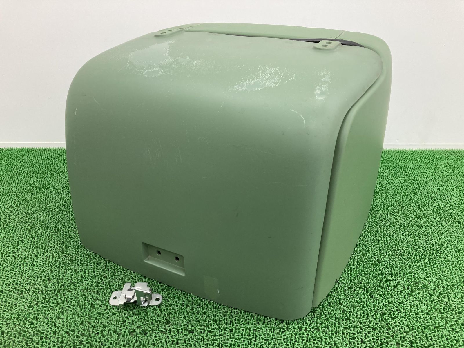 ジャイロキャノピー トップケース 緑 社外 中古 バイク 部品 TA02 リア 