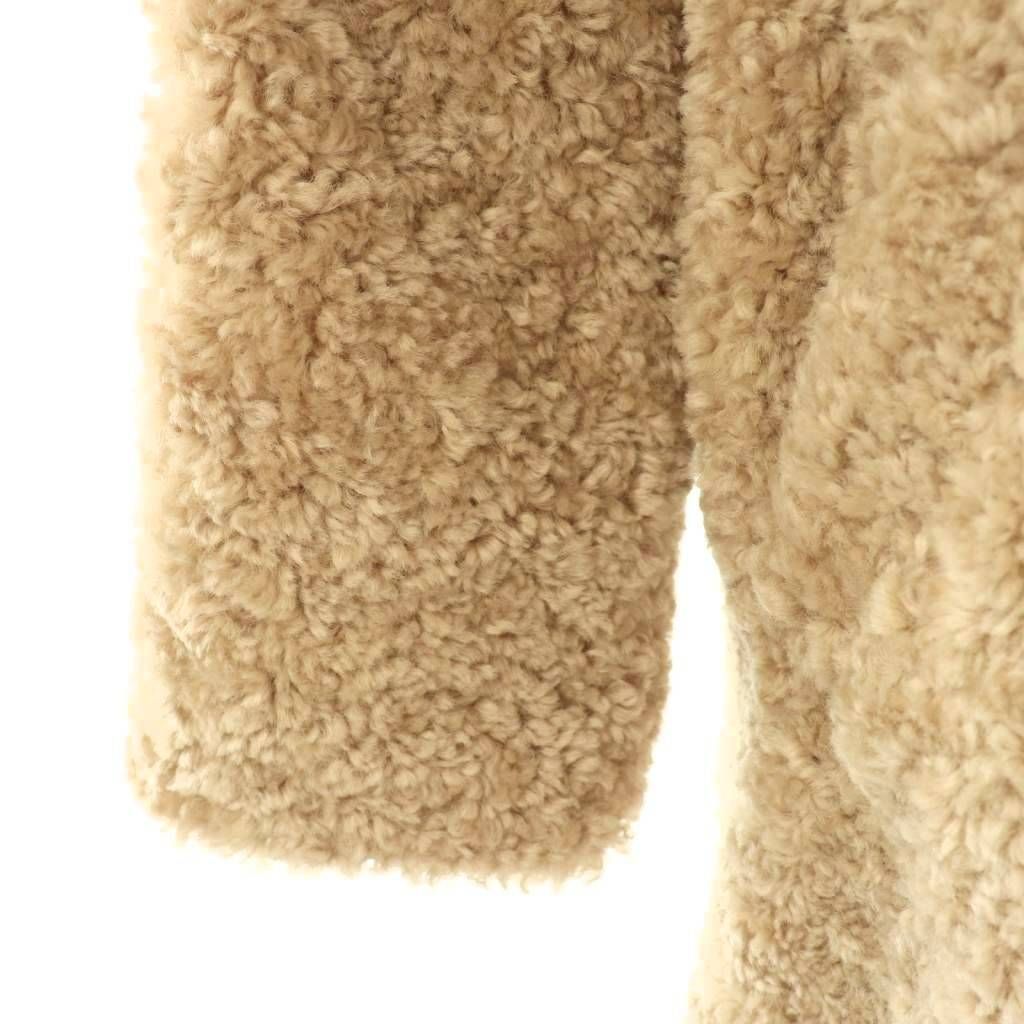 ZARA ベージュ ボア ロングコート ZARA ベージュ ボア ロングコート ZARAボア素材 ベージュ ロング