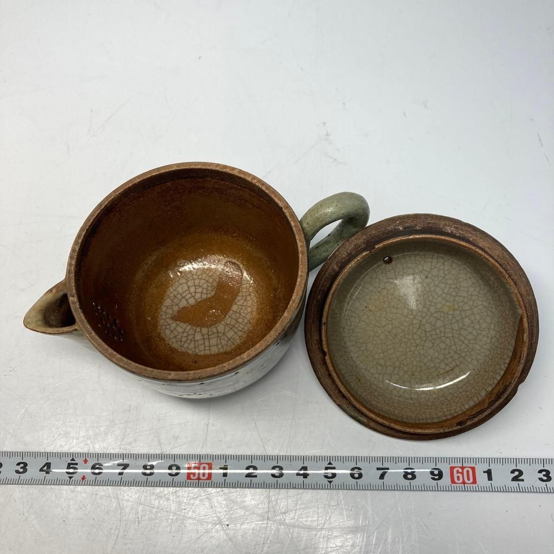 江戸時代　唐草模様急須　木箱付　横幅12.5㎝　東Y6-0319①タウチ 江戸時代 唐草模様急須 木箱付 横幅12.5㎝ 東Y6-0319①タウチ 急須