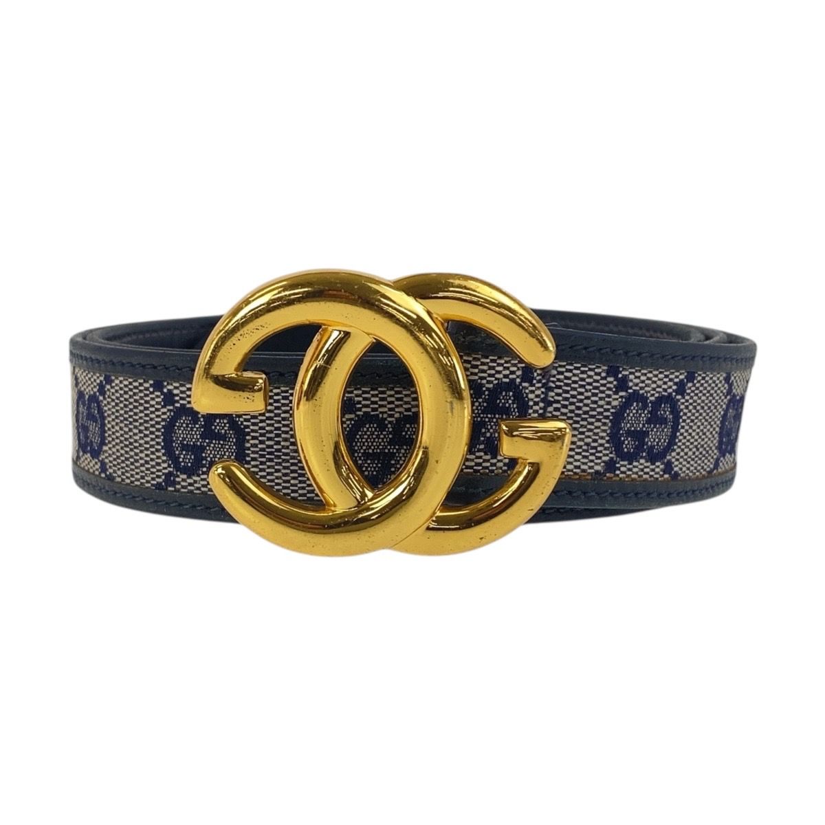 GUCCI ベルト キャンバス レザー GG