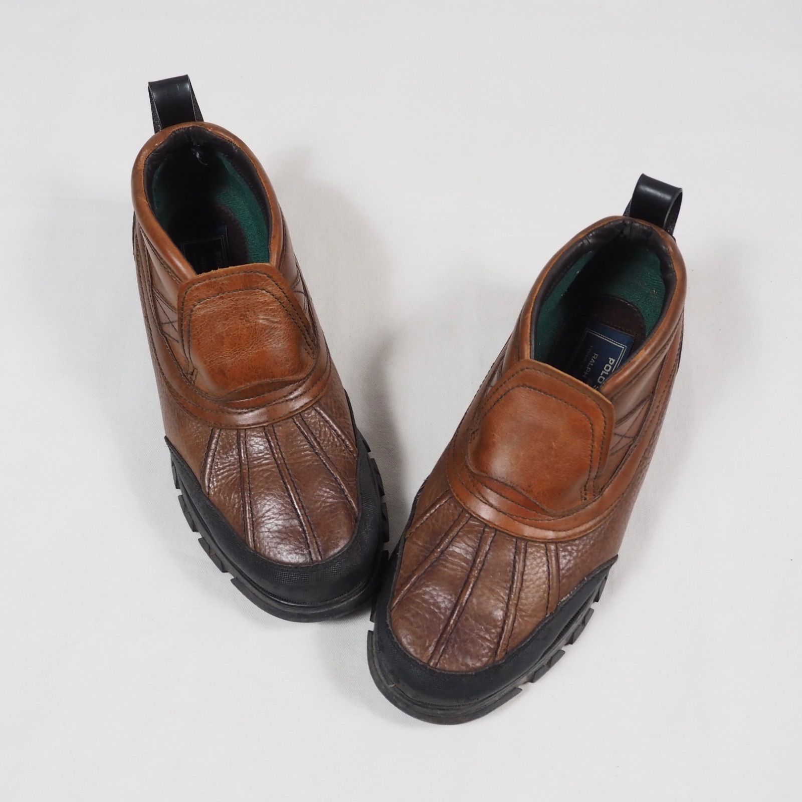 POLO SPORT Dover Boots Slip on leather shoes US9.5D ポロスポーツ レザーシューズ