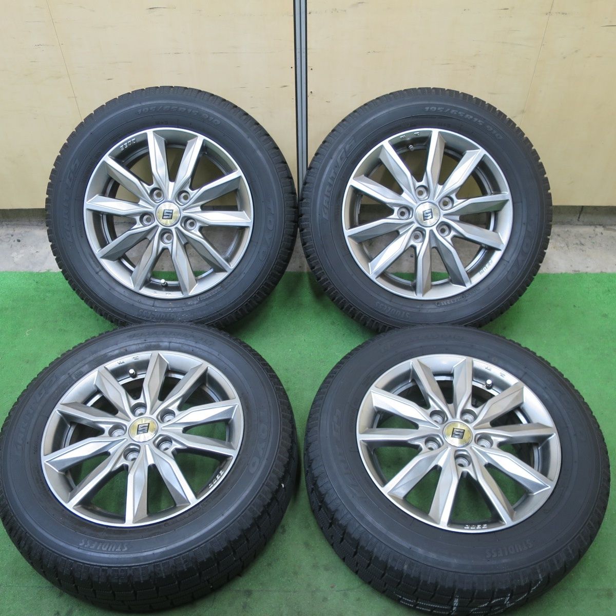 バリ溝 キレイ 9.5分 スタッドレス 195 65R15 トーヨー ガリット G5 SEIN ザイン 15インチ PCD114.3 5H 5091702TTス