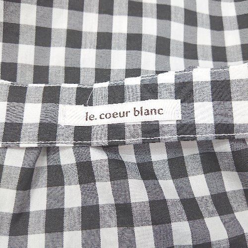 le.coeur blanc / ルクールブラン レタリング刺繍シャツ 刺繍スリーブシャーリングブラウス/le.coeur blanc(ルクール