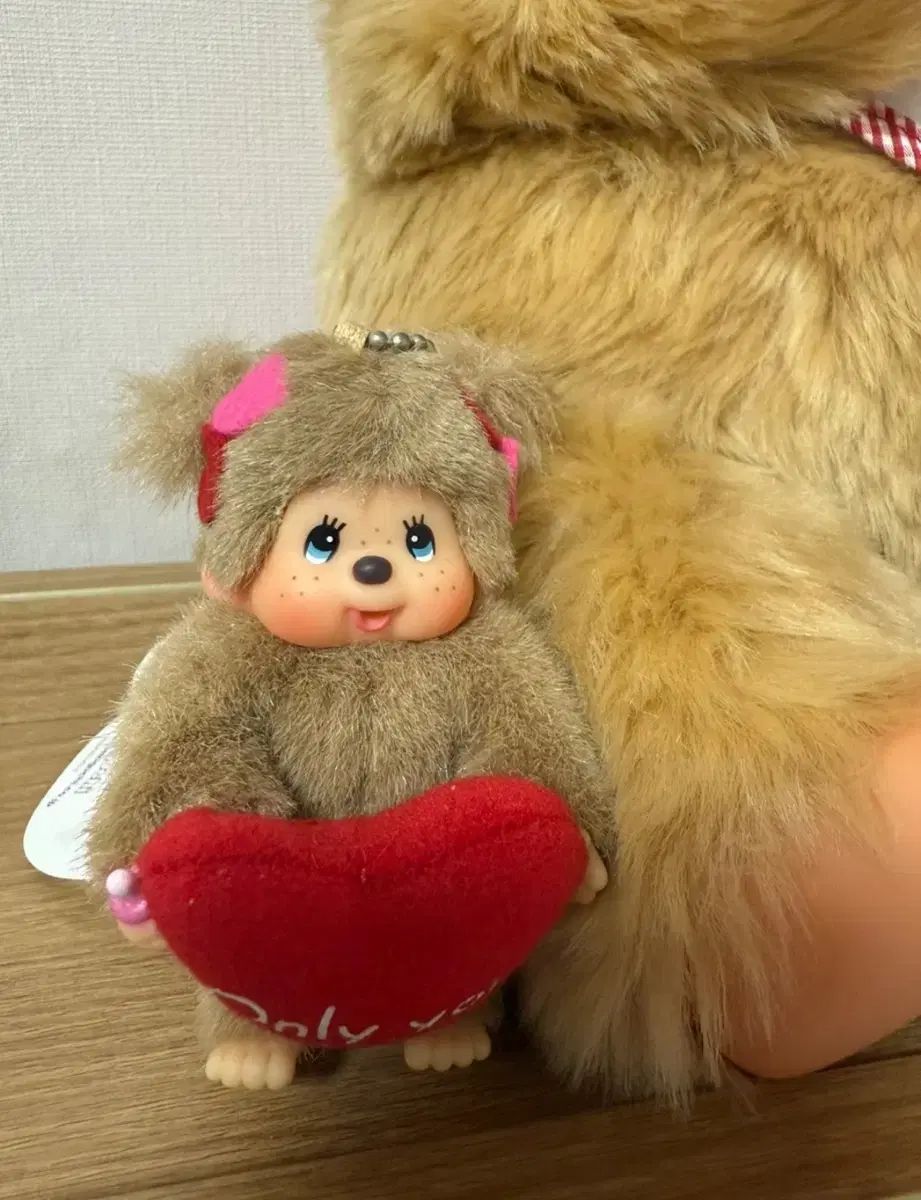 30 記念日 レトロ モンチッチ ハート キーホルダー