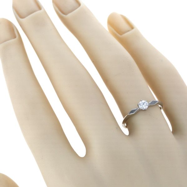 ete エテ Pt900 プラチナ リング ダイヤモンド 0.200ct 1粒 菱