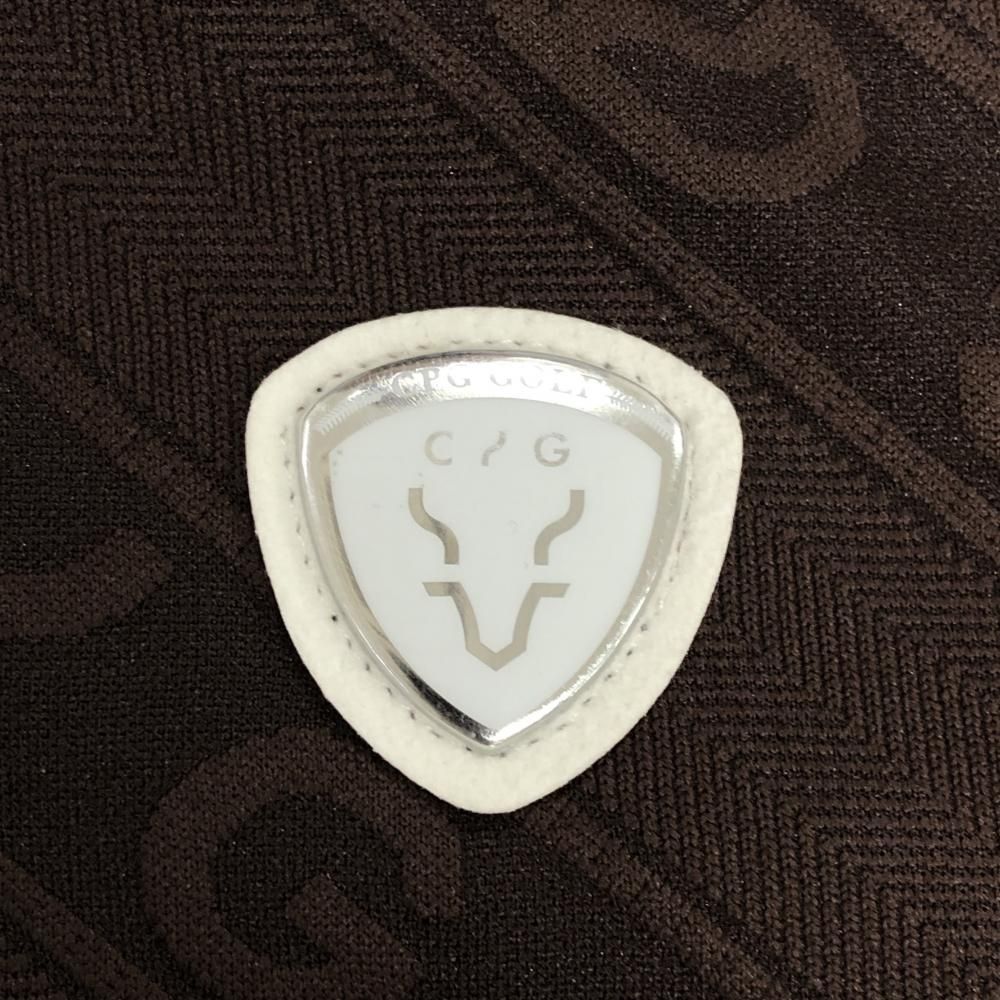 CPG 長袖ハイネックシャツ ブラウン ロゴ地模様 斜めストライプ調 レディース 1 S ゴルフウェア 2025年モデル CPG WHITEMONARCHHOTEL_COM