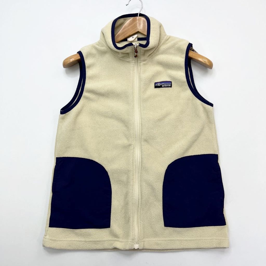 OUTDOOR PRODUCTS  合わせやすい 女性らしい ホワイト フリース ベスト M 登山 アウトドア 街着にも アウトドアプロダクツEA184