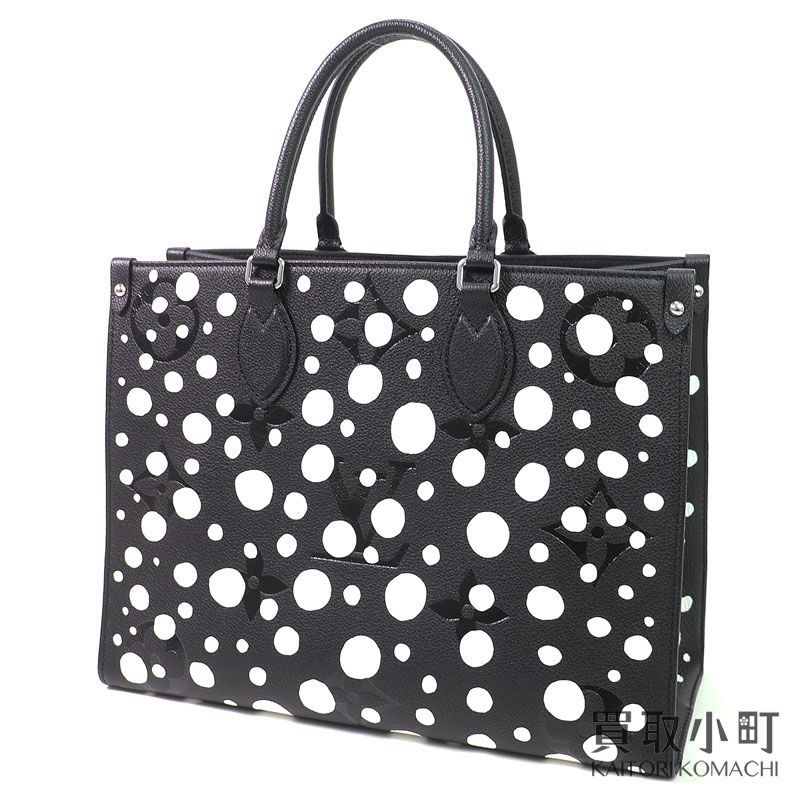 期間 10 30まで ルイヴィトン LOUIS VUITTON M46389 LV×YK オンザゴーMM モノグラムアンプラント インフィニティ ドット 草間彌生 コラボ Aランク