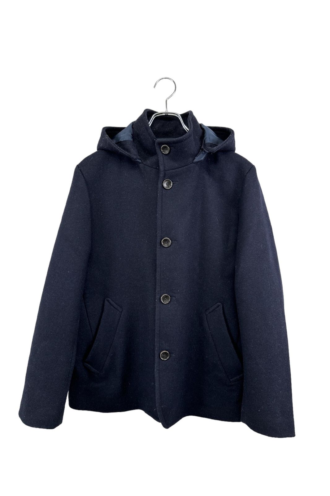 人気   A DAY IN THE LIFE UNITED ARROWS  チェスターコート 無地 ネイビー系     メンズ サイズ M  8 衣B