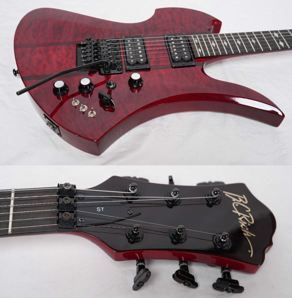 ☆B.C.Rich☆Mocking Bird ST with Floyd Rose Transparent Red