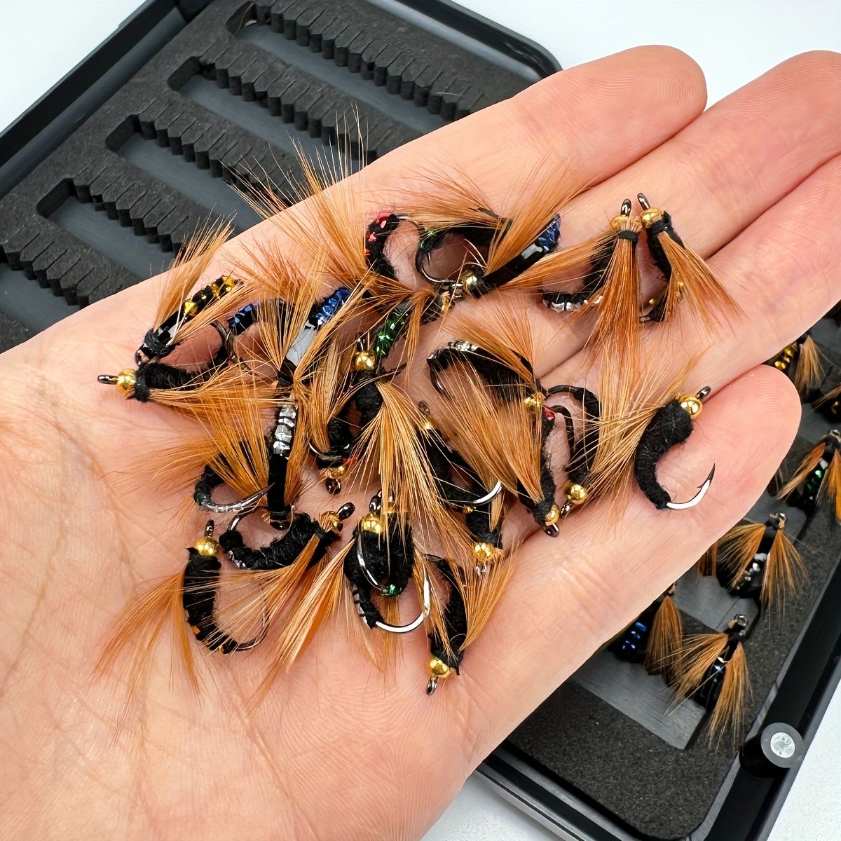 50個の混成ウェットフライフィッシングリールセット、タックル 50個の混成ウェットフライフィッシングリールセット、タックル
