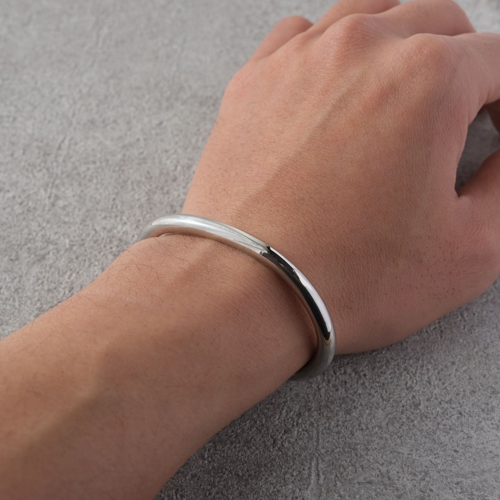 シルバー925製 ラウンドバングル 5MM WWW_SHINETEETH_COM