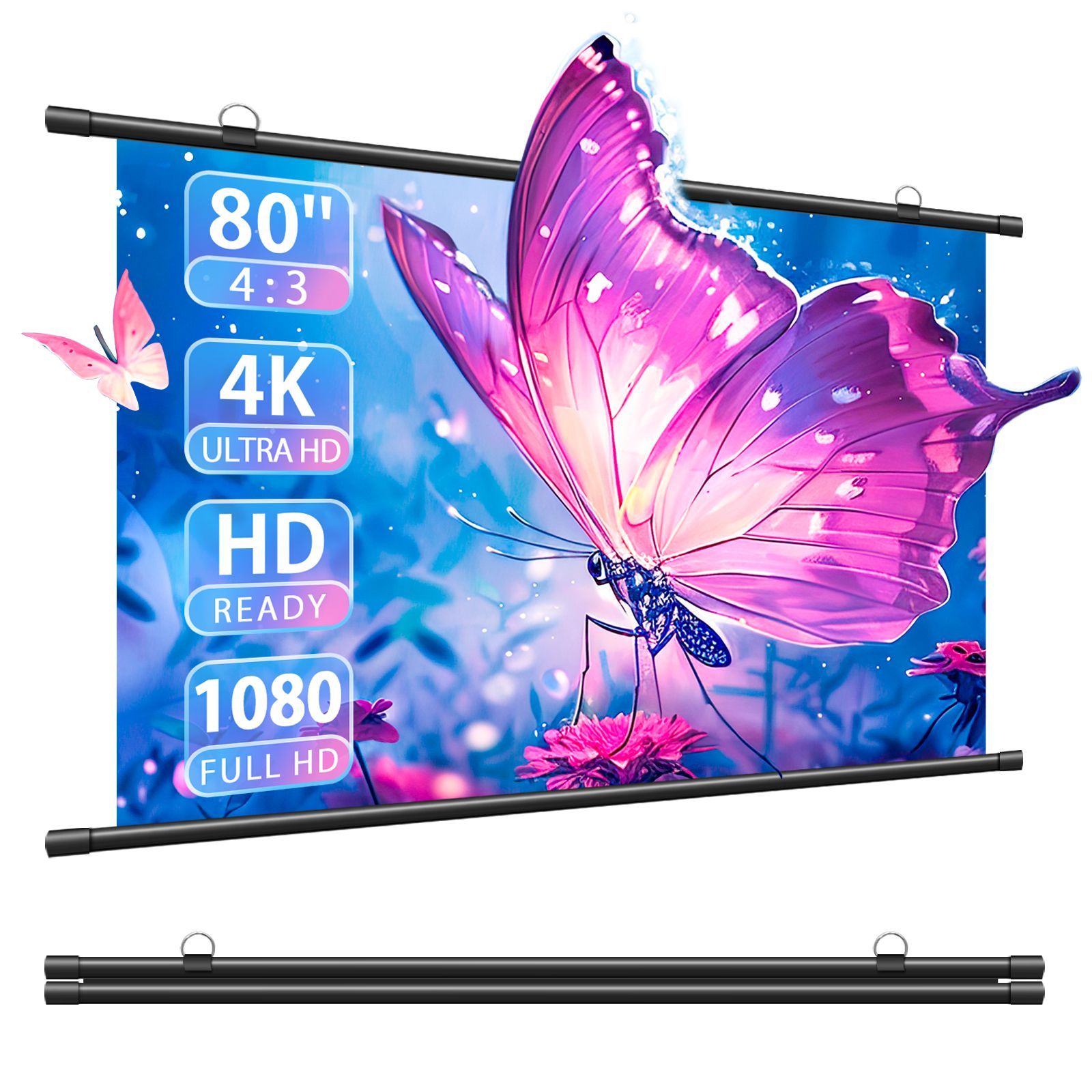 送料無料・在庫あり」 プロジェクター スクリーン 80インチ4:3