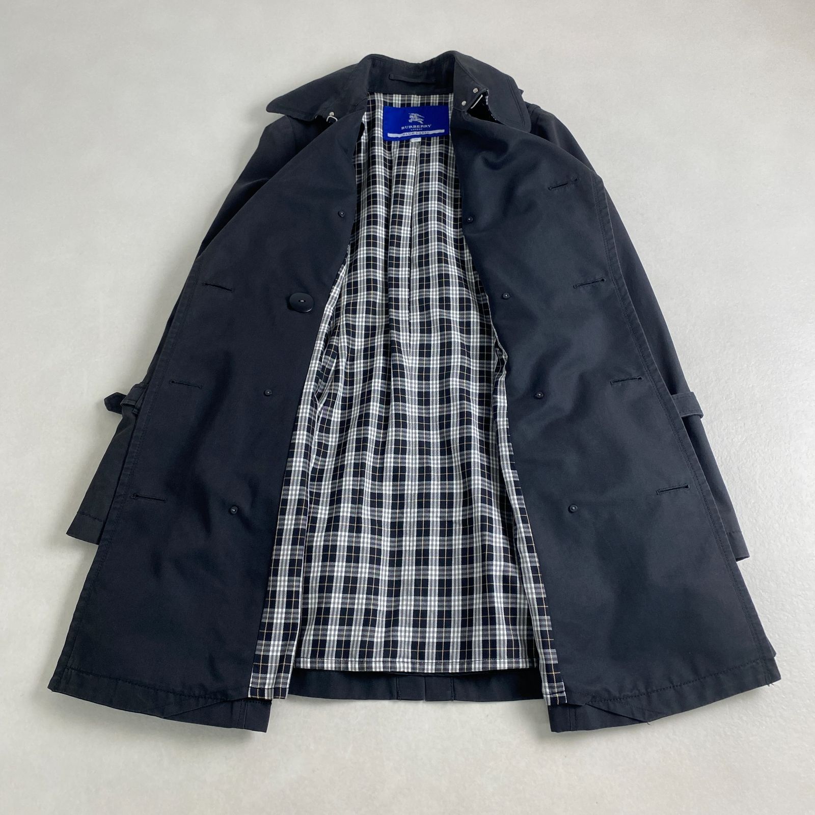 バーバリーブルーレーベル トレンチコート ノバチェック ベルト付き