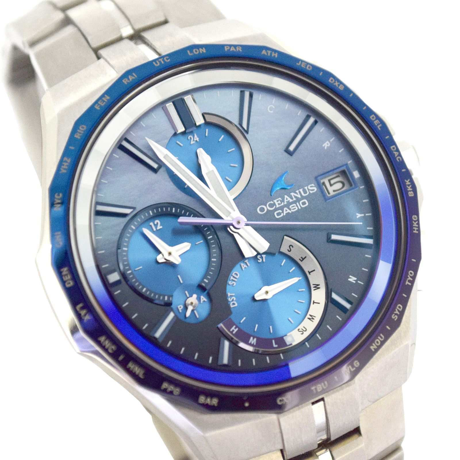 世界限定2000本 カシオ オシアナス マンタ OCW-S5000AP-2AJF シェル文字盤 ソーラー メンズ腕時計