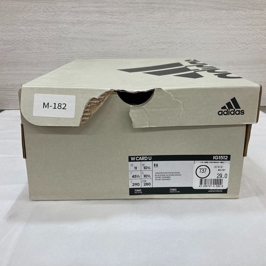 M-182■kutsu.com公式■adidas W CARD U (ホワイト×ネイビー) IG1512　29.0㎝