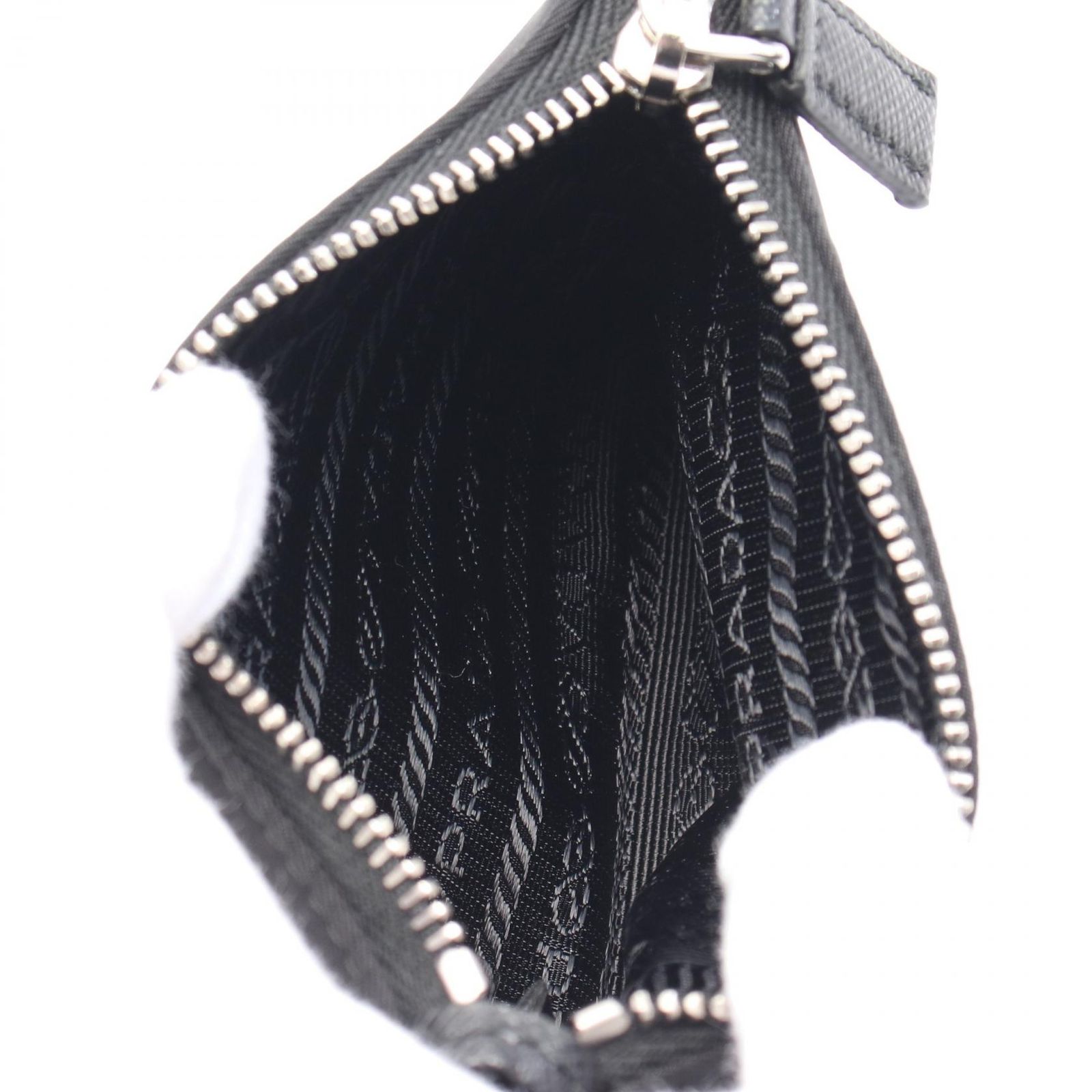 プラダ PRADA ポーチ 2TT1172DMKF0002 ブラック ナイロン キーリング付  