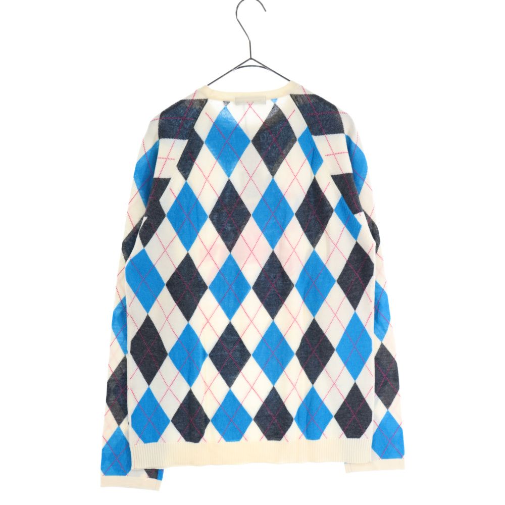 美品 BURBERRY BLACK LABEL 長袖ニット 薄手 アーガイル柄