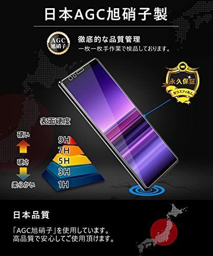 送料無料 】 Xperia 1ガラスフィルム【 2枚】旭硝子素材製 硬度9H 耐