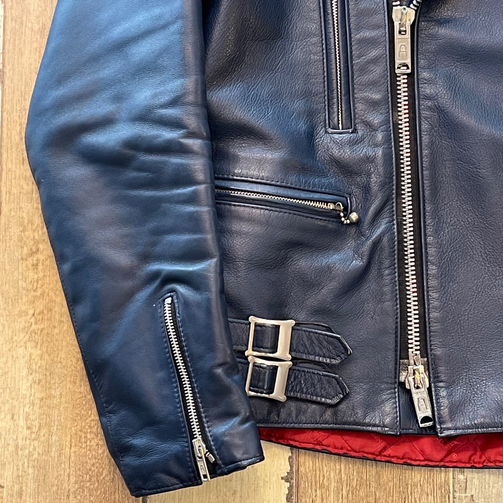 英国製 666 KING MOB ダブルネーム ダフライダースジャケット 紺