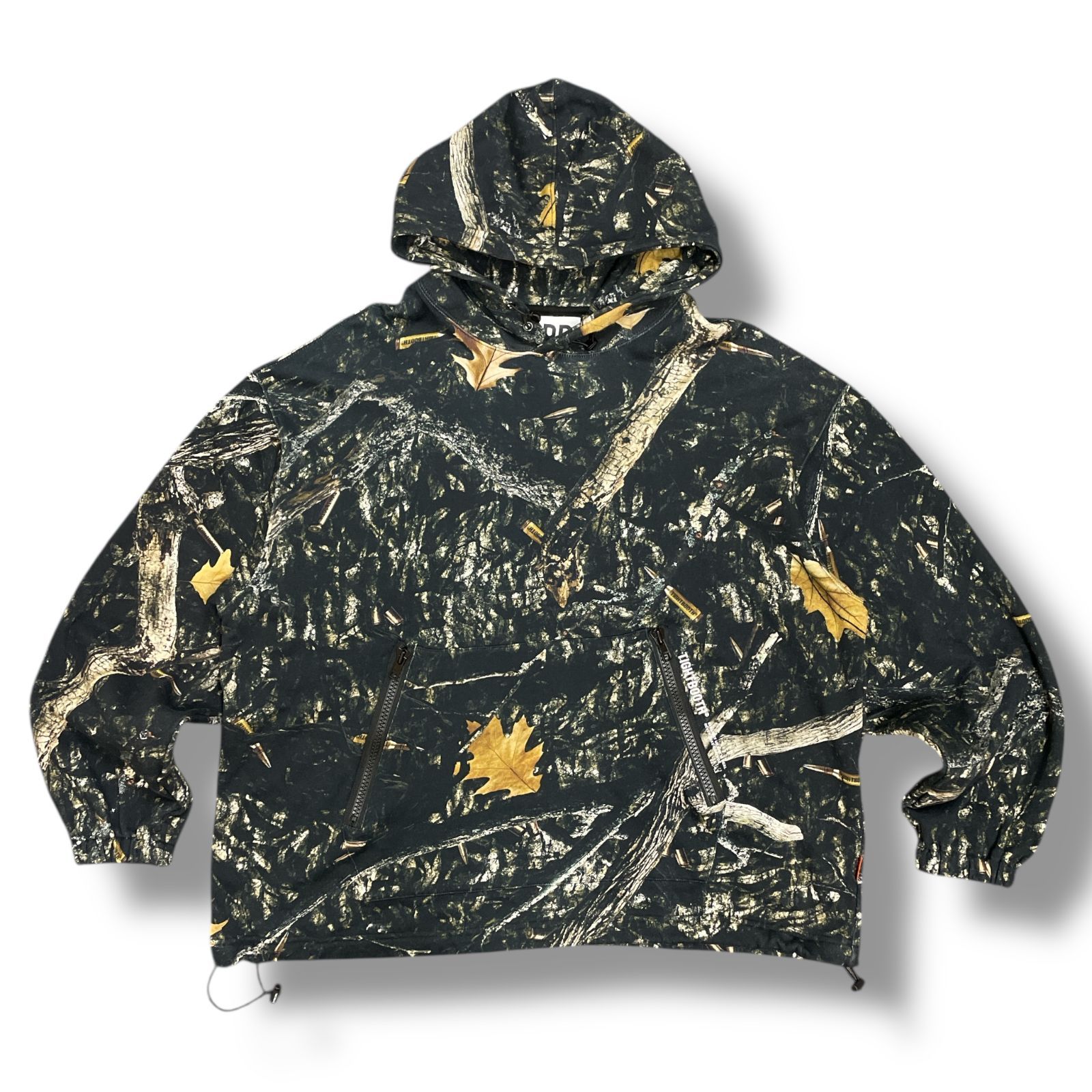 参考上代24200円 TIGHTBOOTH 22AW BULLET CAMO HOODIE ブレットカモフーディー スウェット パーカー タイトブース ブラック系 L 93231A8