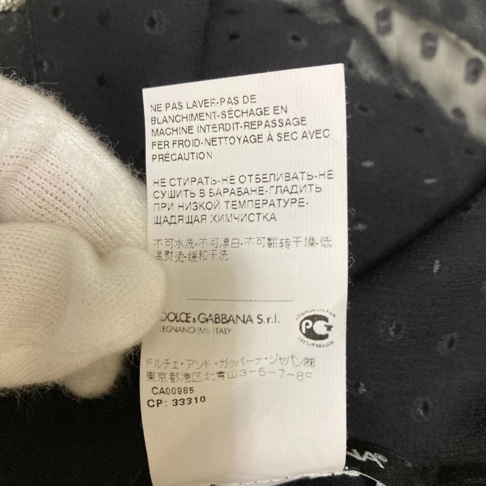 美品 DOLCE&GABBANA ドルチェアンドガッバーナ シルク フリル シアー  