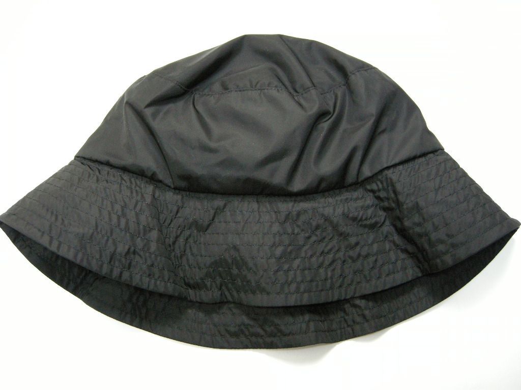 サイズL■新品 本物■モンクレール HAT バケットハット 帽子 黒 ブラック レディース