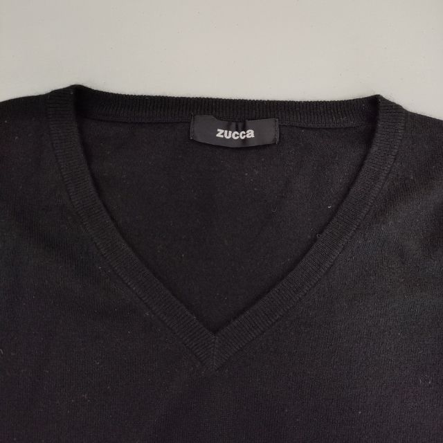 ZUCCa Vネック ウールシルクカシミヤ セーター ニット ブラック