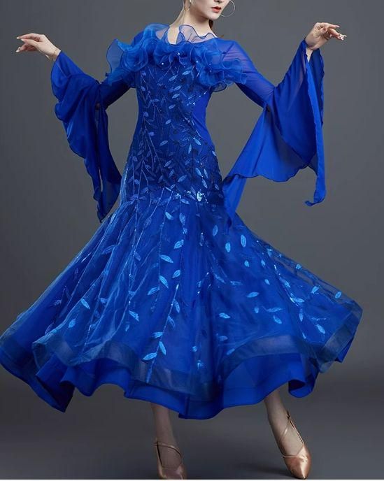 社交ダンスドレス ラテンドレス 刺繍 競技 ルンバ オーダーメイド