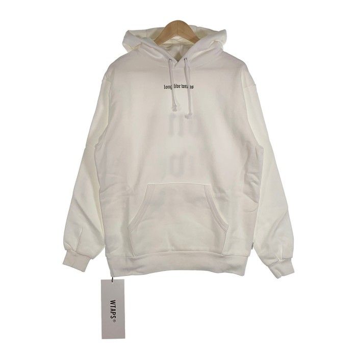 WTAPS ダブルタップス 21AW LLW プルオーバースウェットパーカー ホワイト 212ATDT-HP01S Size M (02) WTAPS ダブルタップス 21AW LLW プルオーバースウェットパーカー