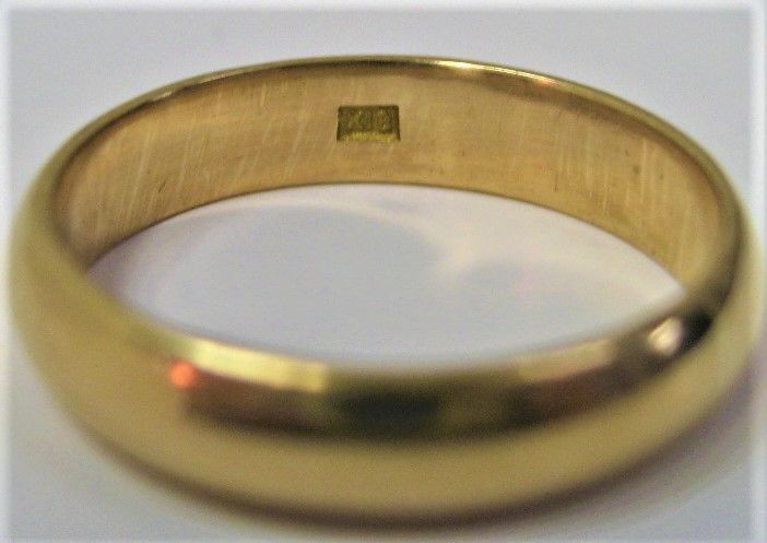 K18 18金 マリッジ リング 甲丸 サイズ＃13～＃13.5 結婚指輪 e-