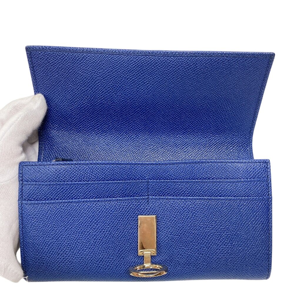 ブルガリ BVLGARI 長財布 ビーゼロワン フラップ バイカラー ブルー