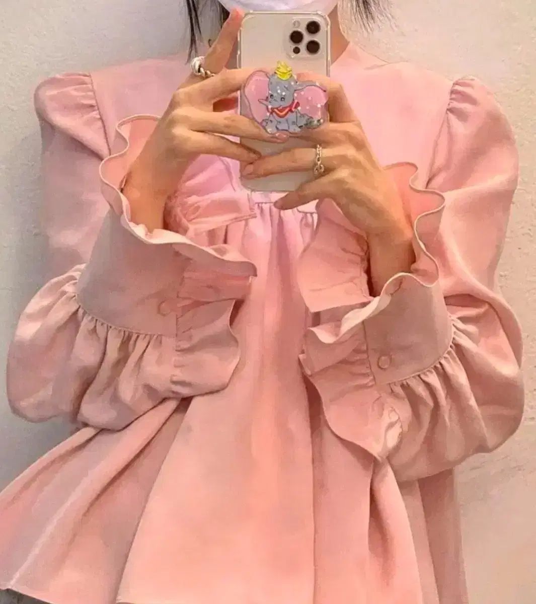 fletta フリル ブラウス ライトブルー