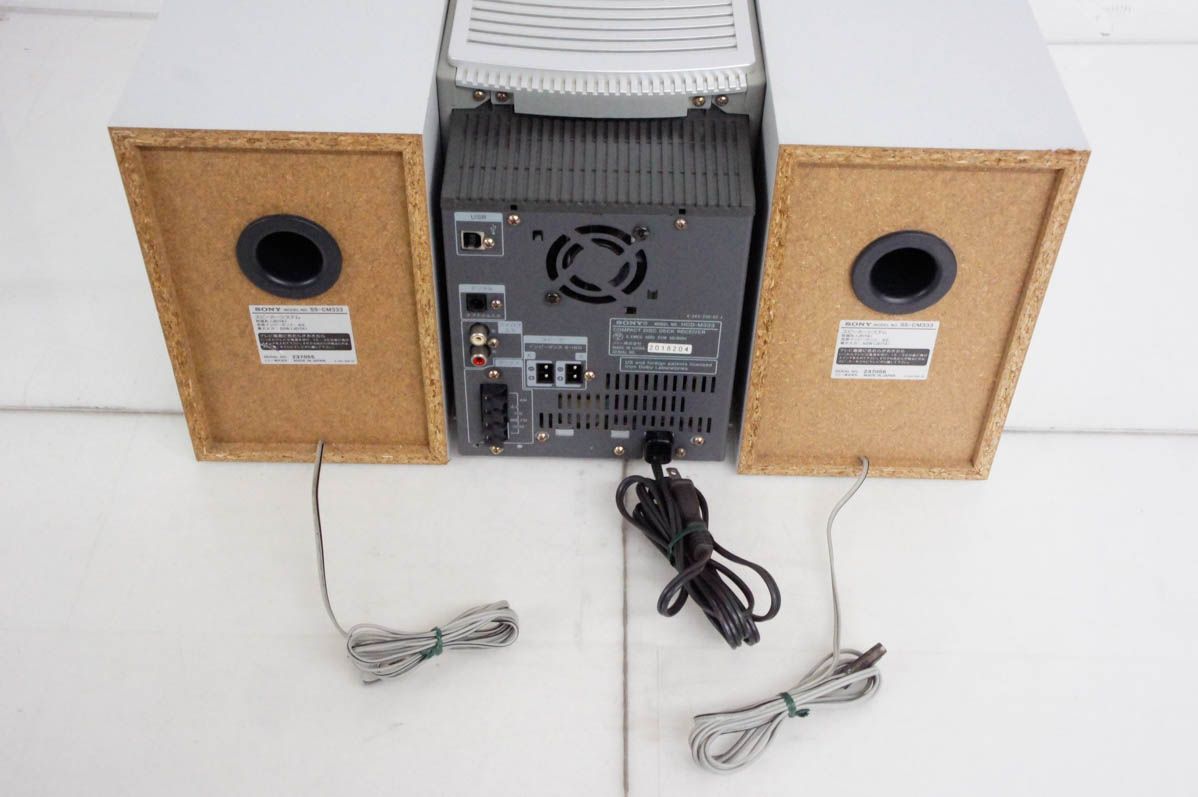 【中古】C SONYソニー マイクロHiFiコンポシステム CD／MD／カセットテープ／ラジオ MDLP対応 CMT-M333NT(W) ミニコンポ オーディオ SONY ソニー CMT-M333NT マイクロHiFiコンポシステム CD/MD