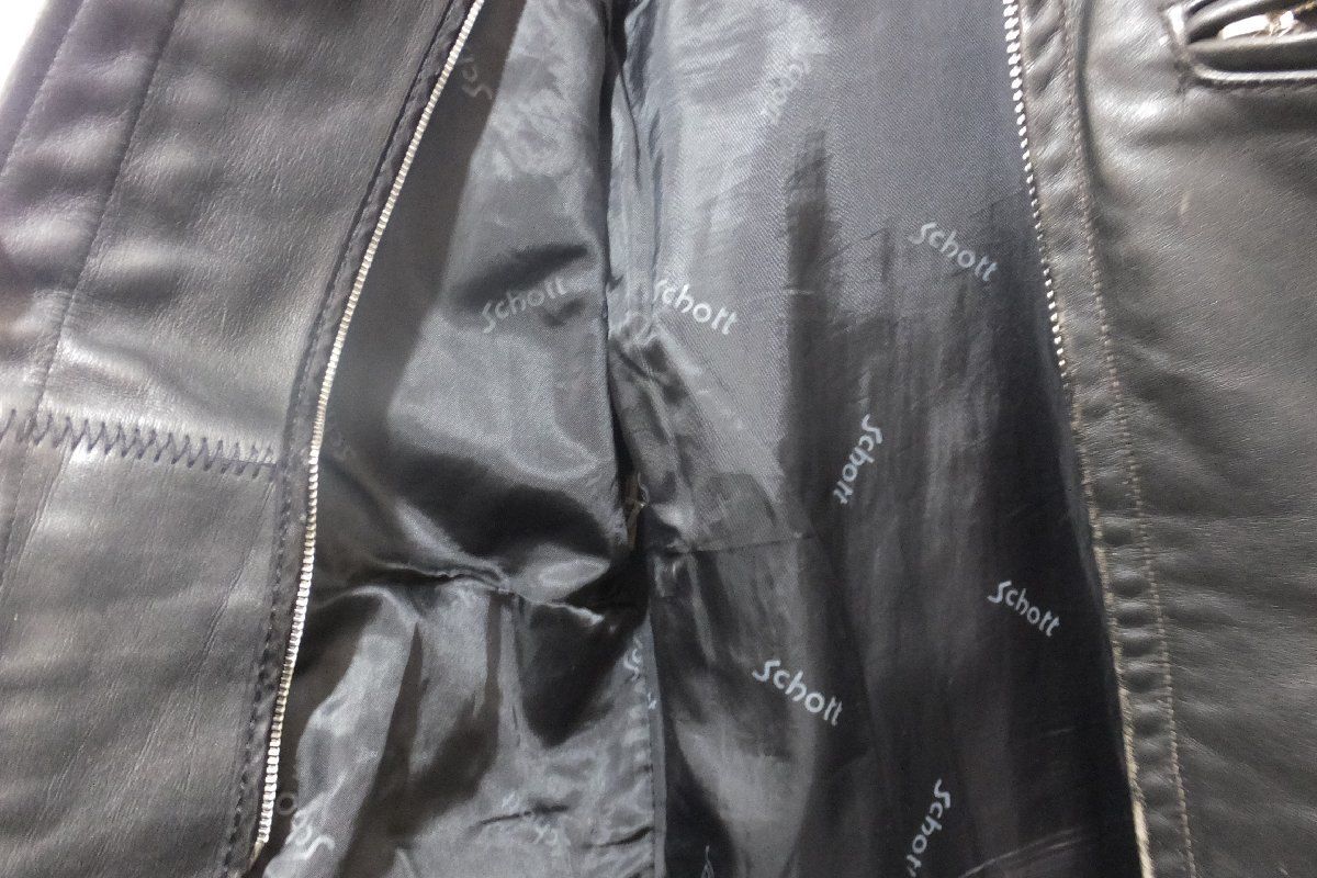 SCHOTT 541 シングルライダースジャケット ライナー欠品 サイズ34