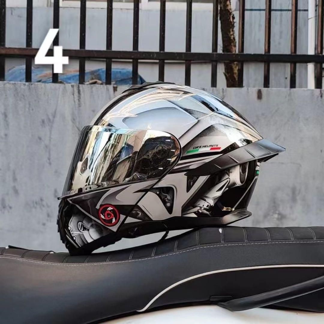 バイク フリップアップ内蔵サングラスシステムヘルメットM~3XLサイズ選択可