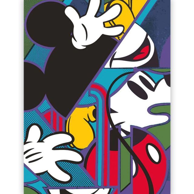 MICKEY MOUSE ミッキーマウス - Mickey Muse Cubism | キャンバス プリント木枠 | インテリア額