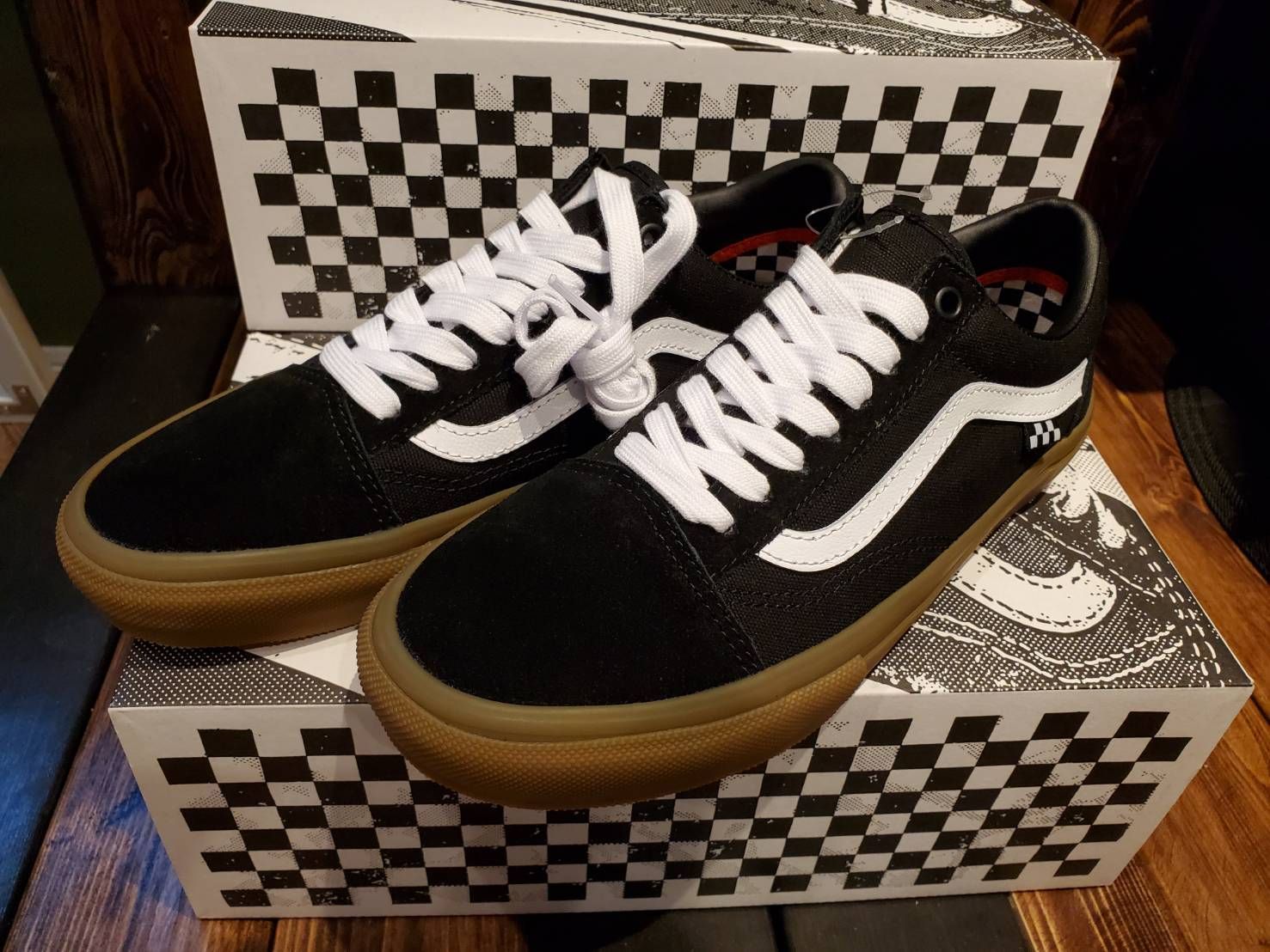 VANS SKATE OLD SKOOL シューズBLACKGUMスケートSK8オールドスクール靴スニーカーヴァンズSPREMEシュプリームYOWスケートボード新品未使用メンズレディーススエードキャンバス