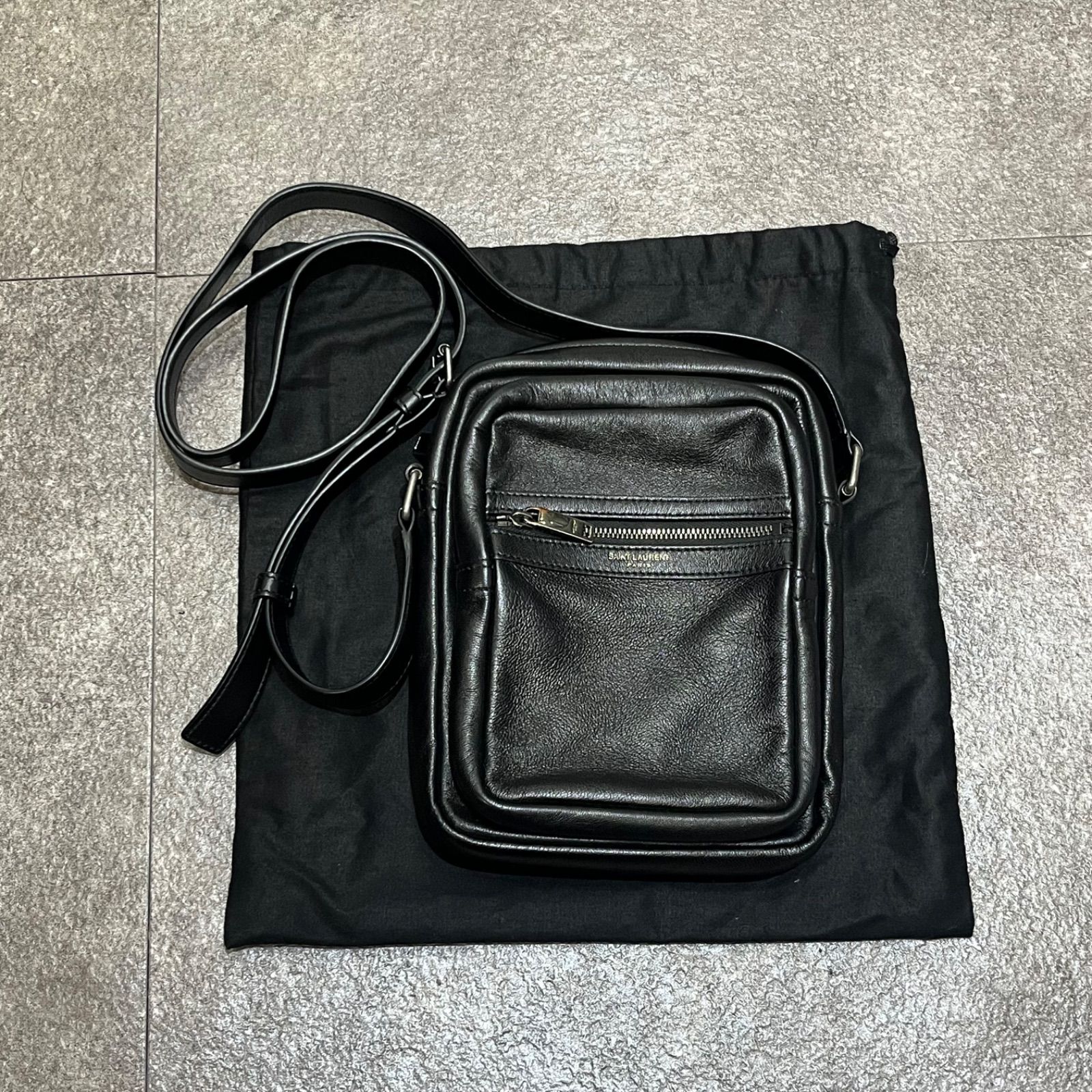 SAINT LAURENT シド/SID ミニ ショルダー レザーバッグ ラムスキン 