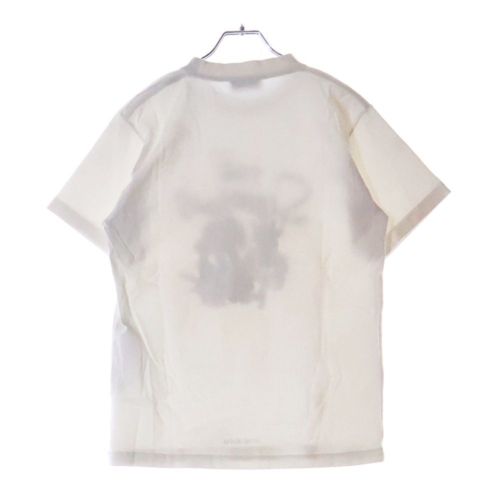 25SS BALENCIAGA ホワイト コットン フロントプリント Tシャツ BALENCIAGA (バレンシアガ) 21AW ×The Simpsons Oversized Tee