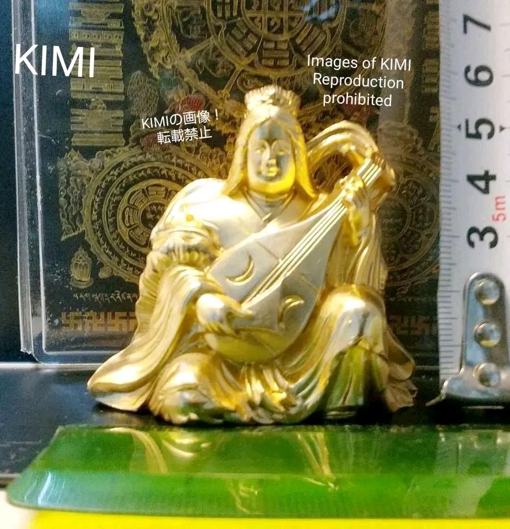 精巧な造形美 弁財天 A 合金製 高さ6.2cm 牧田秀雲 仏像 置物 仏教美術 