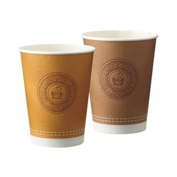 まとめ TANOSEE 断熱レリーフカップ Emboss Stitch 273ml 9オンス 1パック 50個 ×20セット