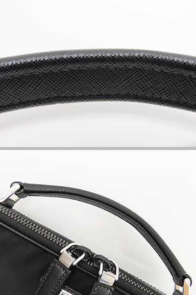 ほぼ新品】 プラダ PRADA ブリック サフィアーノレザー ナイロン 2WAY